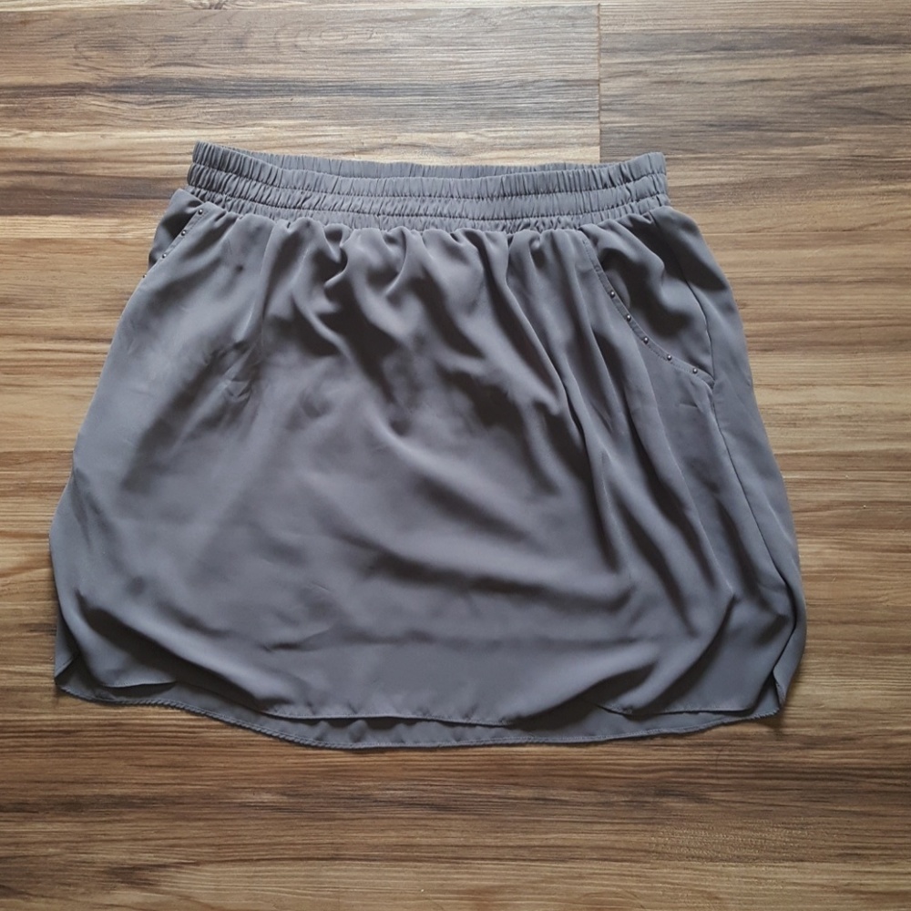 Taupe Skirt with Pockets